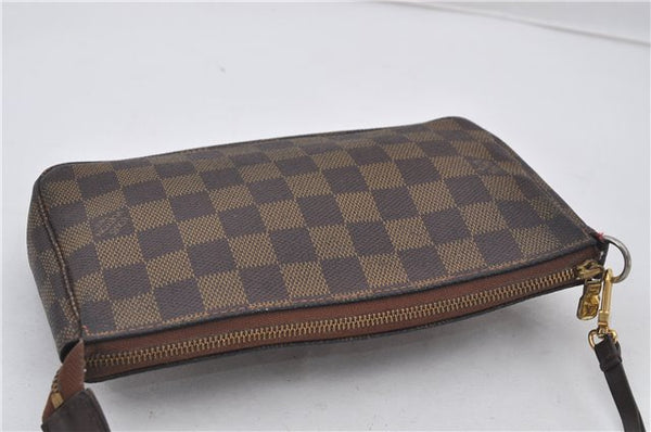 Authentic Louis Vuitton Damier Pochette Accessoires Pouch Purse N51985 LV 9495E