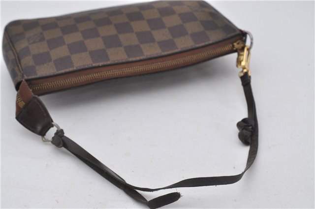 Authentic Louis Vuitton Damier Pochette Accessoires Pouch Purse N51985 LV 9495E