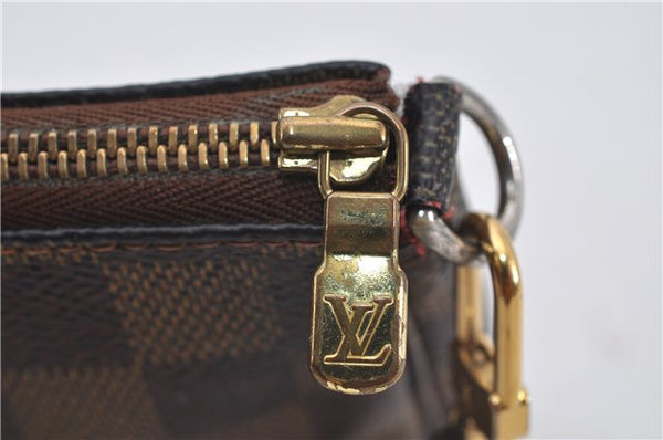Authentic Louis Vuitton Damier Pochette Accessoires Pouch Purse N51985 LV 9495E
