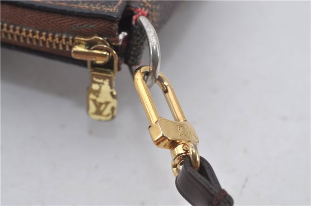 Authentic Louis Vuitton Damier Pochette Accessoires Pouch Purse N51985 LV 9495E