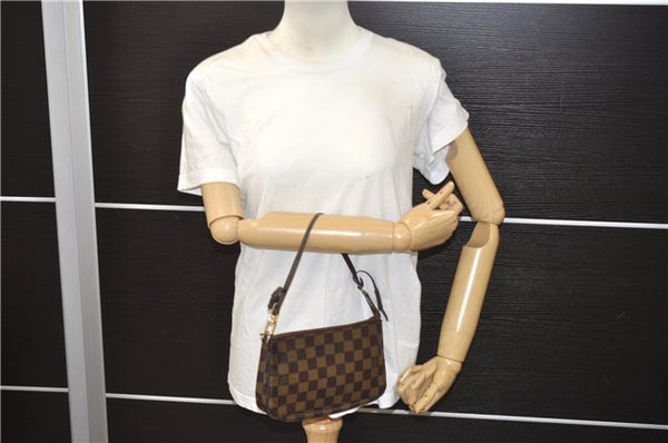 Authentic Louis Vuitton Damier Pochette Accessoires Pouch Purse N51985 LV 9495E