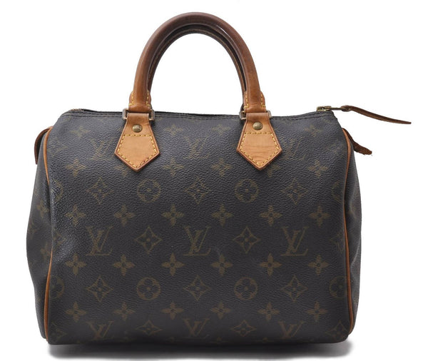 Authentic Louis Vuitton Monogram Speedy 25 Hand Bag M41528 LV 9500C