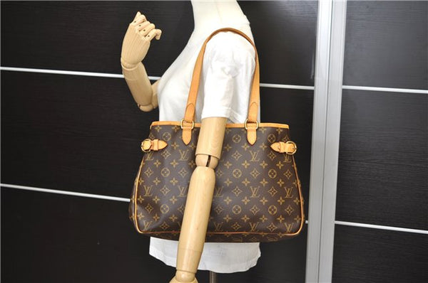 Authentic Louis Vuitton Monogram Batignolles Horizontal Tote Bag M51154 LV 9503E