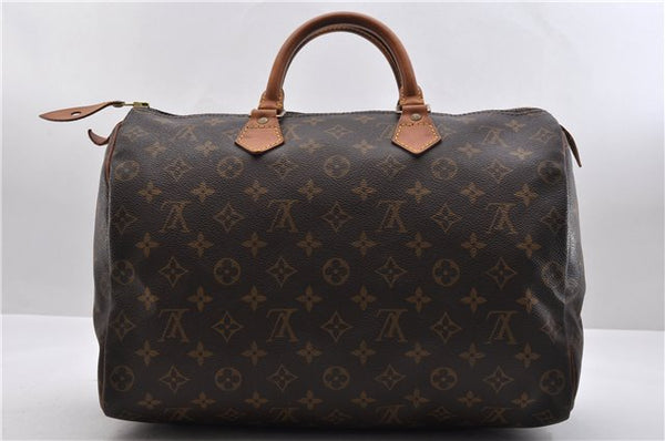 Authentic Louis Vuitton Monogram Speedy 35 Hand Bag M41524 LV 9505C