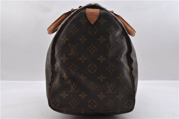 Authentic Louis Vuitton Monogram Speedy 35 Hand Bag M41524 LV 9505C