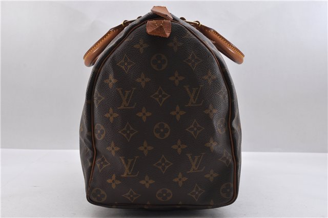 Authentic Louis Vuitton Monogram Speedy 35 Hand Bag M41524 LV 9505C