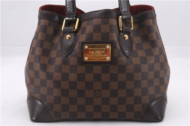 Authentic Louis Vuitton Damier Hampstead PM Shoulder Tote Bag N51205 LV 9505E