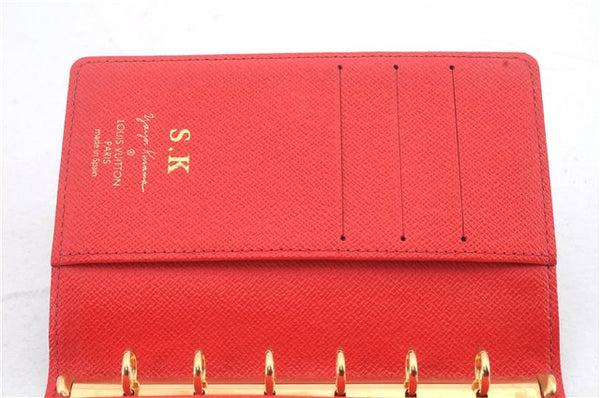 Louis Vuitton Monogram Agenda Yayoi Kusama Day Planner Cover Red R21132 LV 9506C