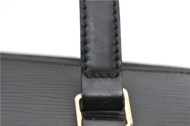 Authentic Louis Vuitton Epi Soufflot Black Hand Bag M52222 LV 9506D