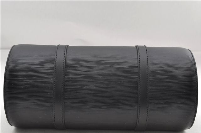 Authentic Louis Vuitton Epi Soufflot Black Hand Bag M52222 LV 9506D