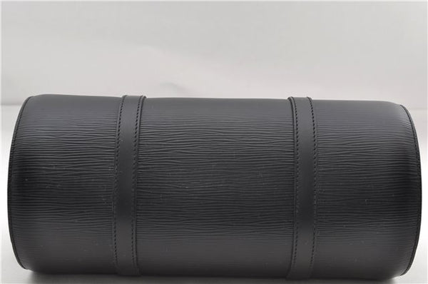 Authentic Louis Vuitton Epi Soufflot Black Hand Bag M52222 LV 9506D