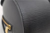 Authentic Louis Vuitton Epi Soufflot Black Hand Bag M52222 LV 9506D
