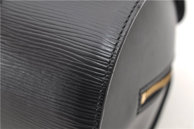 Authentic Louis Vuitton Epi Soufflot Black Hand Bag M52222 LV 9506D
