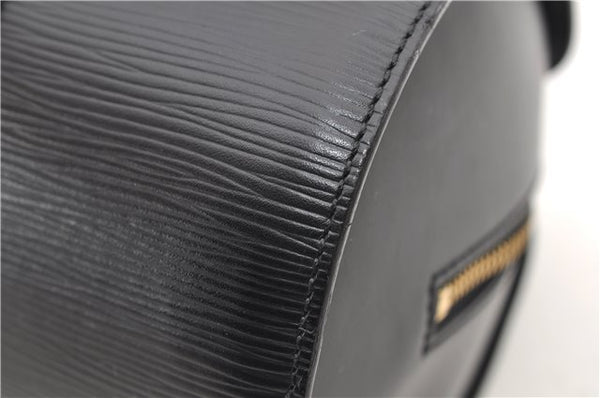 Authentic Louis Vuitton Epi Soufflot Black Hand Bag M52222 LV 9506D