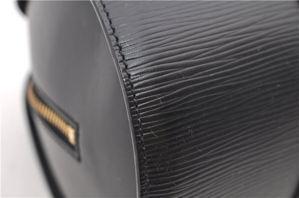 Authentic Louis Vuitton Epi Soufflot Black Hand Bag M52222 LV 9506D