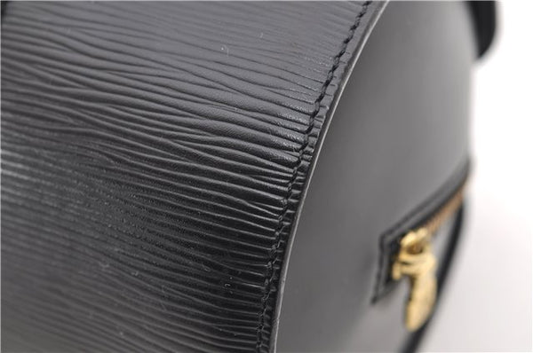 Authentic Louis Vuitton Epi Soufflot Black Hand Bag M52222 LV 9506D