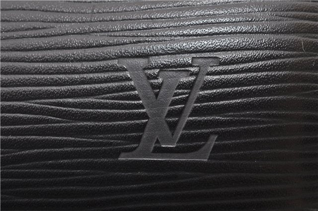 Authentic Louis Vuitton Epi Soufflot Black Hand Bag M52222 LV 9506D