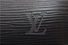 Authentic Louis Vuitton Epi Soufflot Black Hand Bag M52222 LV 9506D