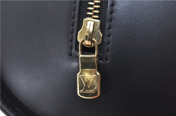 Authentic Louis Vuitton Epi Soufflot Black Hand Bag M52222 LV 9506D