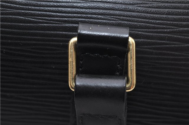 Authentic Louis Vuitton Epi Soufflot Black Hand Bag M52222 LV 9506D