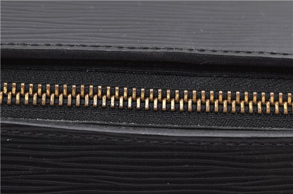 Authentic Louis Vuitton Epi Soufflot Black Hand Bag M52222 LV 9506D