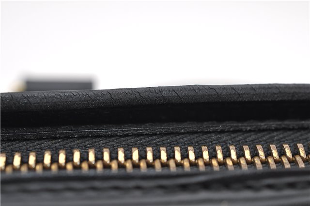 Authentic Louis Vuitton Epi Soufflot Black Hand Bag M52222 LV 9506D