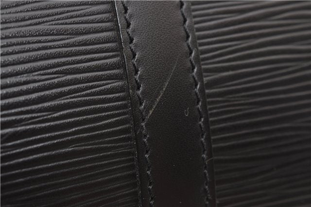 Authentic Louis Vuitton Epi Soufflot Black Hand Bag M52222 LV 9506D