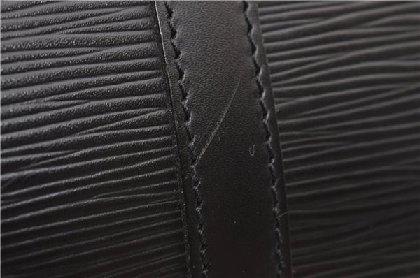 Authentic Louis Vuitton Epi Soufflot Black Hand Bag M52222 LV 9506D