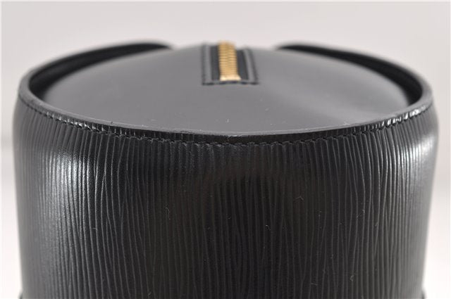 Authentic Louis Vuitton Epi Soufflot Black Hand Bag M52222 LV 9506D