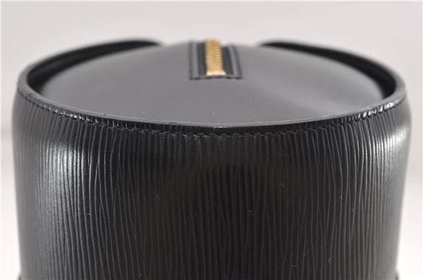 Authentic Louis Vuitton Epi Soufflot Black Hand Bag M52222 LV 9506D