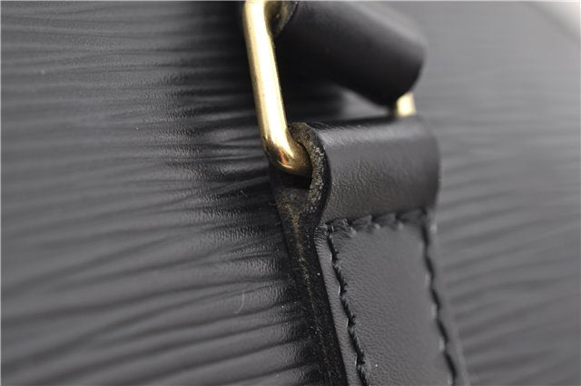 Authentic Louis Vuitton Epi Soufflot Black Hand Bag M52222 LV 9506D