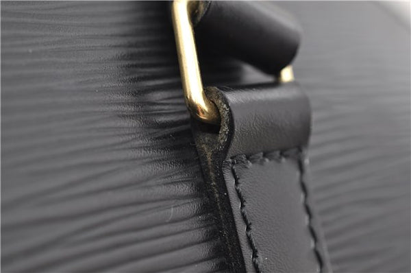 Authentic Louis Vuitton Epi Soufflot Black Hand Bag M52222 LV 9506D