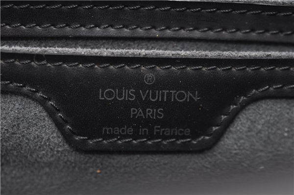 Authentic Louis Vuitton Epi Soufflot Black Hand Bag M52222 LV 9506D