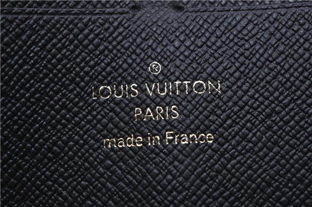 Authentic Louis Vuitton Monogram Zippy Wallet Retiro Long Black M61855 LV 9507F