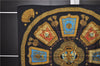 Authentic HERMES Carre 90 Scarf "Poste et Cavalerie" Silk Black 9509D