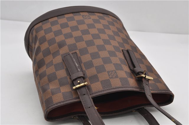 Authentic Louis Vuitton Damier Marais Bucket Shoulder Tote Bag N42240 LV 9509E