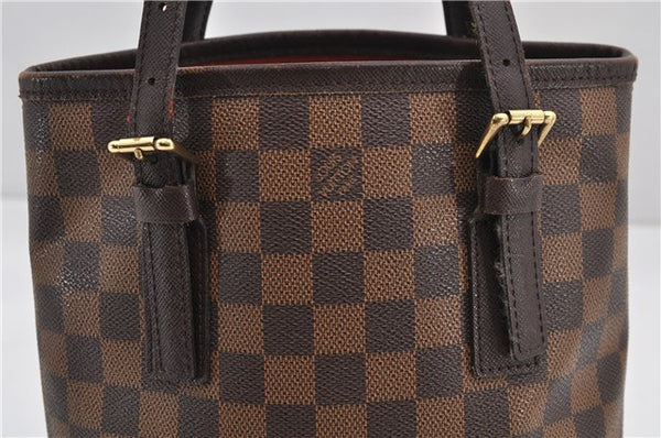 Authentic Louis Vuitton Damier Marais Bucket Shoulder Tote Bag N42240 LV 9509E
