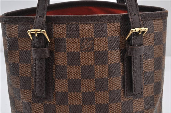 Authentic Louis Vuitton Damier Marais Bucket Shoulder Tote Bag N42240 LV 9509E
