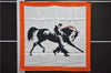 Authentic HERMES Carre 65 Scarf "ZINGARO TOKYO 2005" Silk Orange 9511D