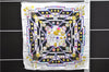 Authentic HERMES Carre 90 Scarf "Petite main" Silk White 9512D