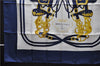 Authentic HERMES Carre 90 Scarf "BRIDES de GALA par" Silk Navy Paper Bag 9514D