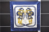 Authentic HERMES Carre 90 Scarf "BRIDES de GALA par" Silk Navy Paper Bag 9514D