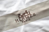 Authentic HERMES Losange PM Scarf Border Logo Design Silk Ivory Beige Box 9515D