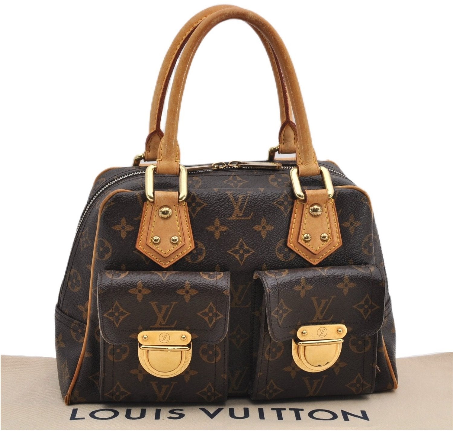 Authentic Louis Vuitton Monogram Manhattan PM Hand Bag Purse M40026 LV 9516E