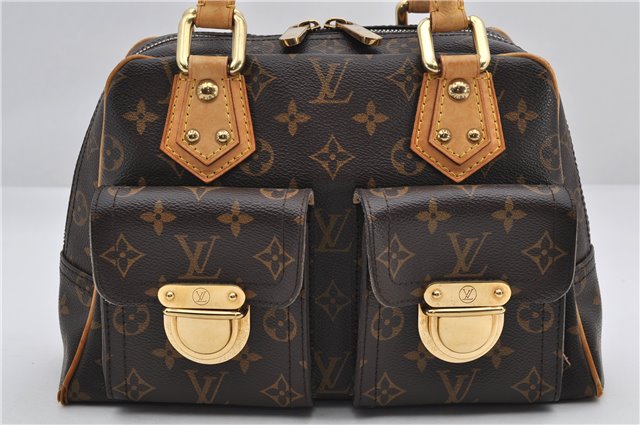Authentic Louis Vuitton Monogram Manhattan PM Hand Bag Purse M40026 LV 9516E
