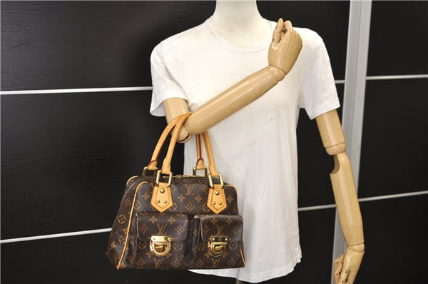 Authentic Louis Vuitton Monogram Manhattan PM Hand Bag Purse M40026 LV 9516E