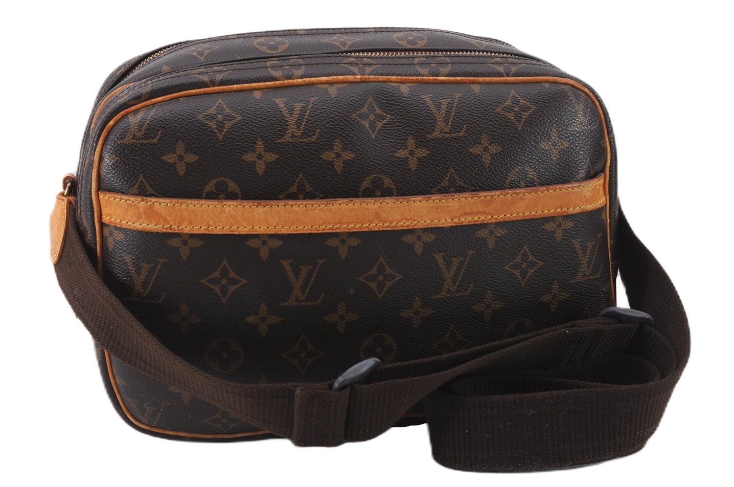 Authentic Louis Vuitton Monogram Reporter PM Shoulder Cross Bag M45254 LV 9517E