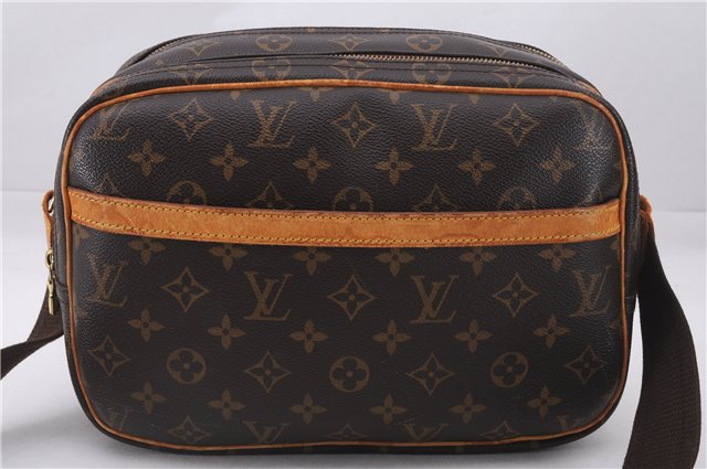 Authentic Louis Vuitton Monogram Reporter PM Shoulder Cross Bag M45254 LV 9517E
