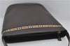 Authentic BURBERRY Leather Nova Check Canvas Shoulder Cross Body Bag Brown 9520E