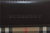 Authentic BURBERRY Leather Nova Check Canvas Shoulder Cross Body Bag Brown 9520E